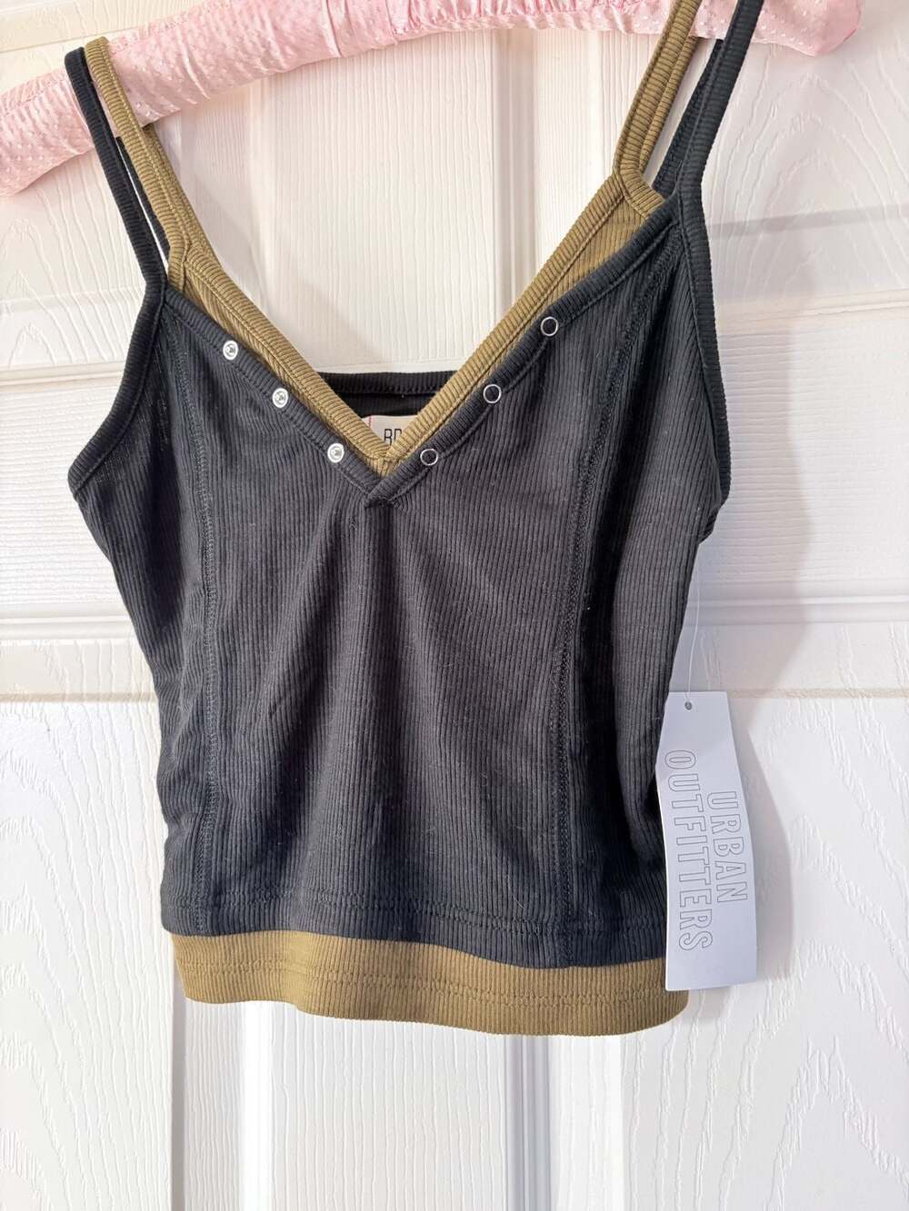 BDG Urban Outfitters Ribbed Cami Top - Carbon, Size S - Picture 4 of 7